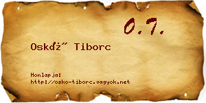 Oskó Tiborc névjegykártya