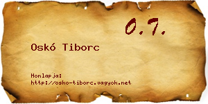 Oskó Tiborc névjegykártya