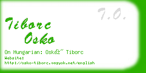 tiborc osko business card